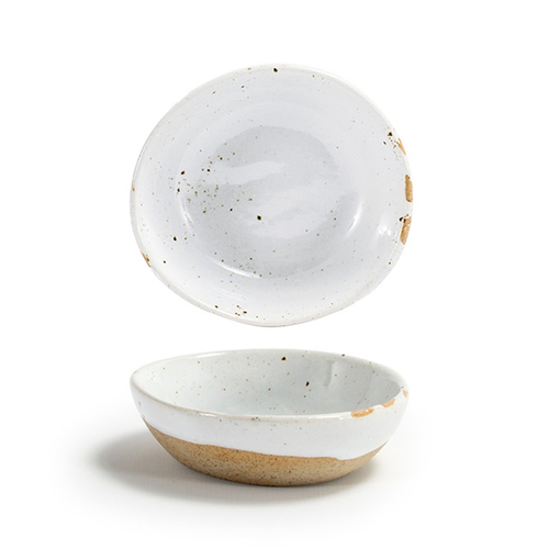 FOH DSD071BEP23 2 Oz. Ash Round Porcelain Artefact Ramekin