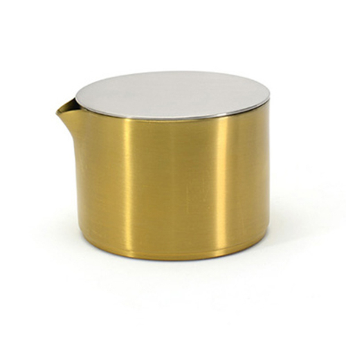 FOH TCR015GOS23 8 Oz. Matte Brass Brushed Stainless Steel Round Soho Pourer