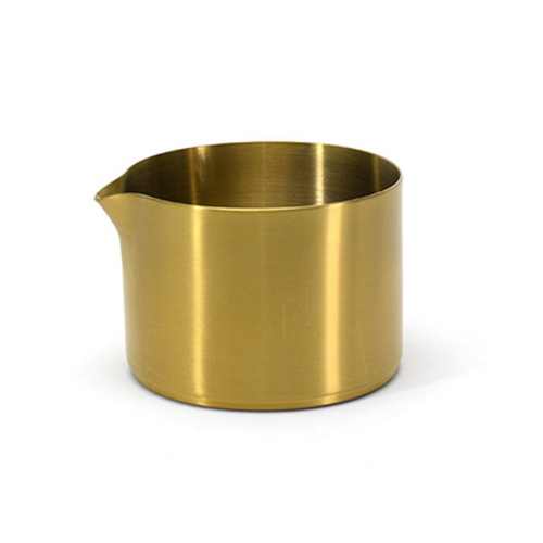 FOH TCR015GOS23 8 Oz. Matte Brass Brushed Stainless Steel Round Soho Pourer