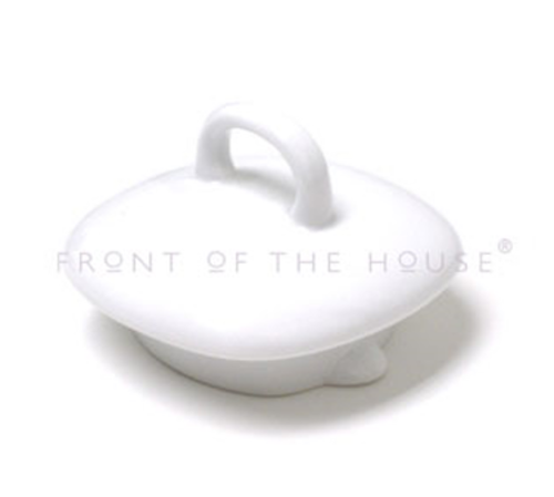 FOH BTP100WHP12 3" W x 3" D x 2" H Porcelain Mod Teapot Lid Replacement for Model BTP001WHP12
