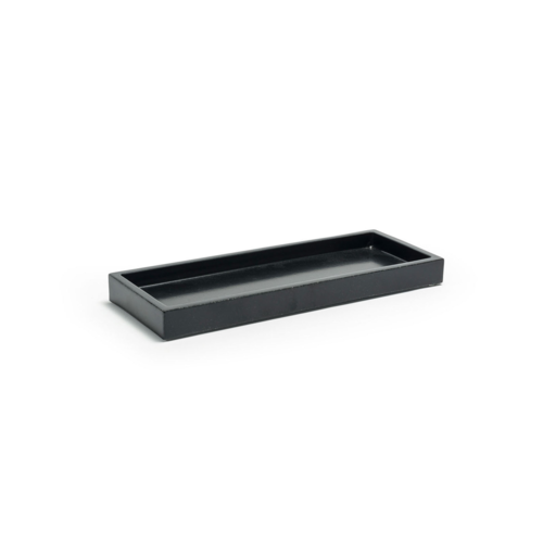 FOH RTR010BKR12 4.5" W Onyx Rectangular Resin Amenity Tray