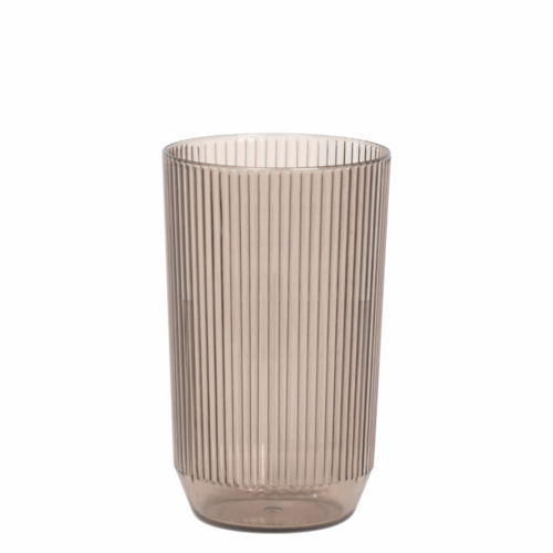 FOH ADO014GYT23 14 Oz. Gray Plastic Gatsby DOF or Rocks Glass
