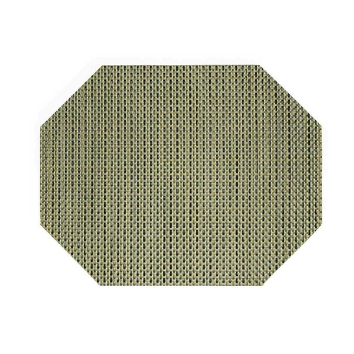 FOH XPM052GOV83 11" W Gold Vinyl Rectangle Metroweave Placemat