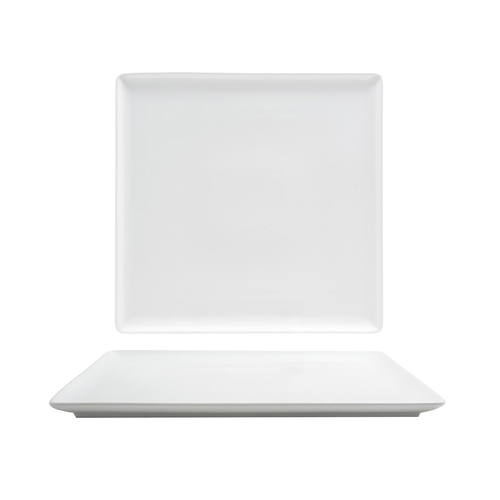 FOH DDP067WHP22 10.75" W White Square Porcelain Rolled Mod Plate