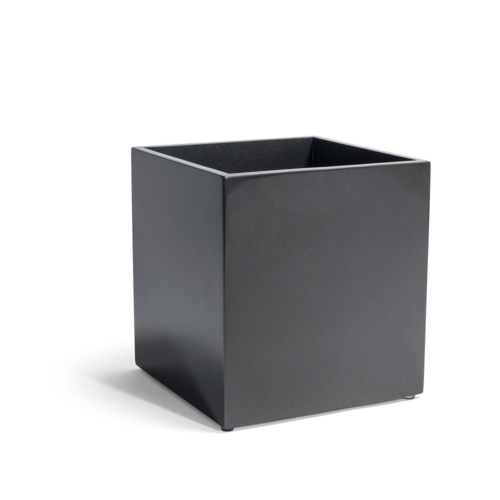 FOH RWA013BKW20 8 Qt. Black Plastic Cube Composite Onyx Waste Can