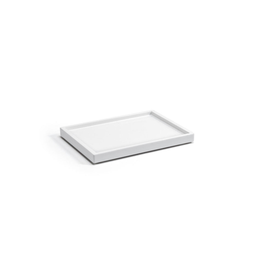 FOH RTR042WHT22 4.75" W Snow Rectangular Composite Amenity Tray