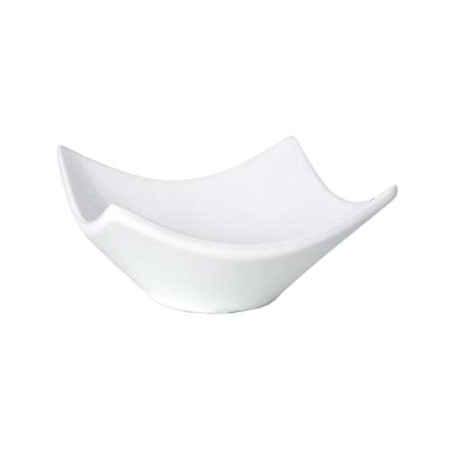 FOH DBO072WHP22 7 Oz. Square Porcelain Origami Bowl