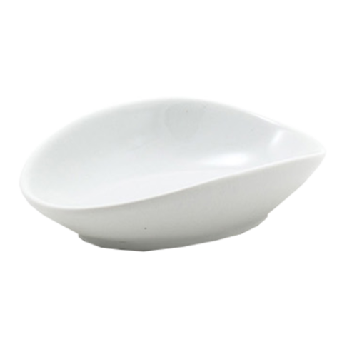 FOH DSD061WHP23 3 Oz. White Oval Porcelain Tides Ramekin