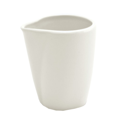 FOH TCS004BEP23 6 Oz. Beige Porcelain Round Catalyst Mod Creamer
