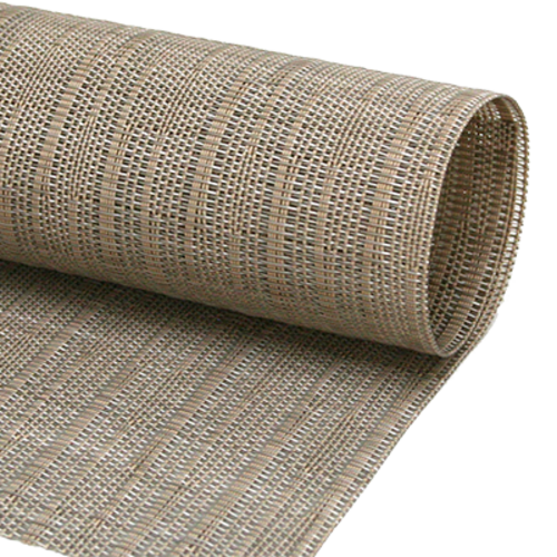 FOH RTL013TAV83 17.5" W Tan Vinyl Rectangle Metroweave Placemat