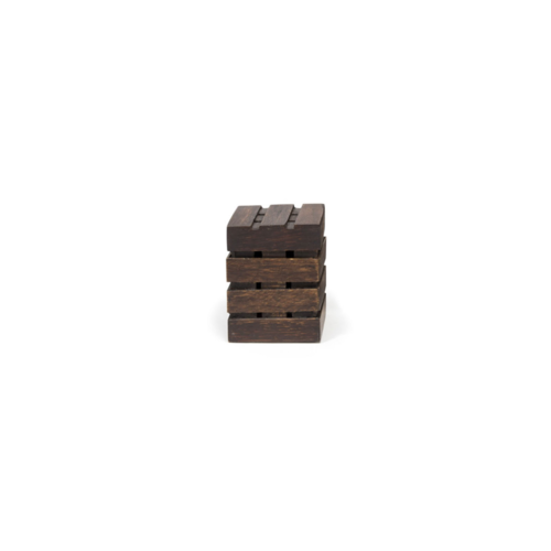 FOH RJR015PWW22 3.25" W Natural Square Wood Jar