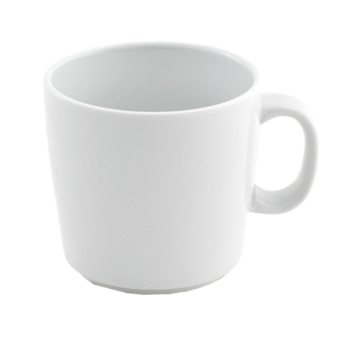 FOH DCS030WHP23 7 Oz. Round Porcelain Non-Stackable Mod Cup