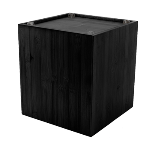 FOH RWA016BKW10 8" W Black Bamboo Square Tribeca Display Riser