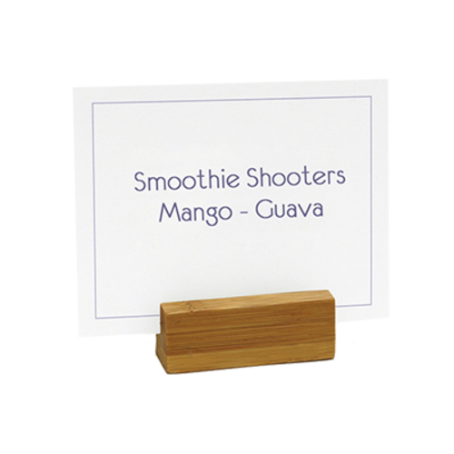 FOH BHO029BBB23 2.25" W Bamboo Accessories Menu or Sign Holder