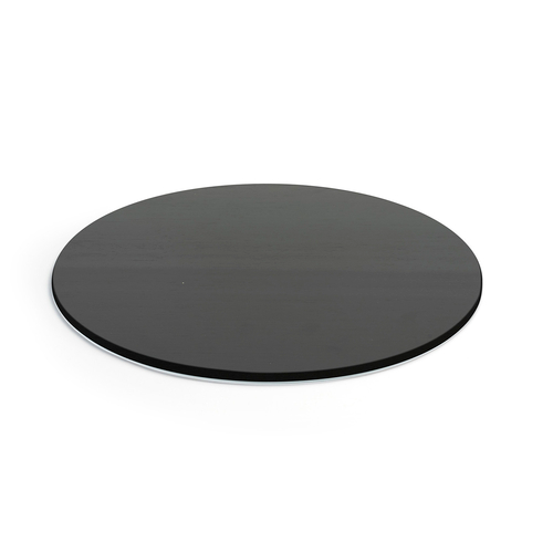 FOH BHO058BKB20 14" W Black Bamboo Round Root Board