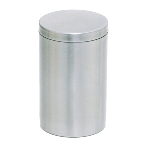 FOH RJR024BSS23 2.5" W Silver Round Brushed Stainless Steel Jar with Lid