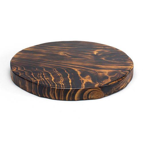 FOH SPT062DWW20 14" W Wood Round Buffet Building Blocks Buffet Board