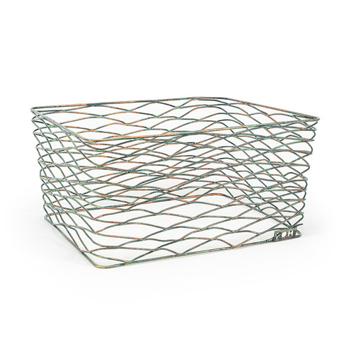 FOH BHO094PTI20 12.25" W x 9.5" D x 6" H Powder-Coated Iron Rectangular 1/2 Size Patina Housing Only