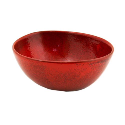 FOH DBO143RDP23 21 Oz. Chili Round Porcelain Kiln Bowl