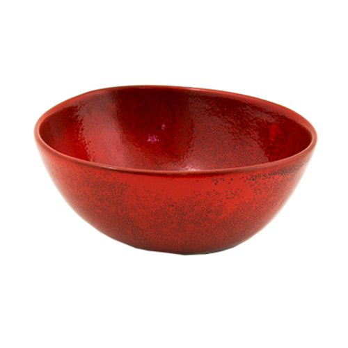FOH DBO143RDP23 21 Oz. Chili Round Porcelain Kiln Bowl