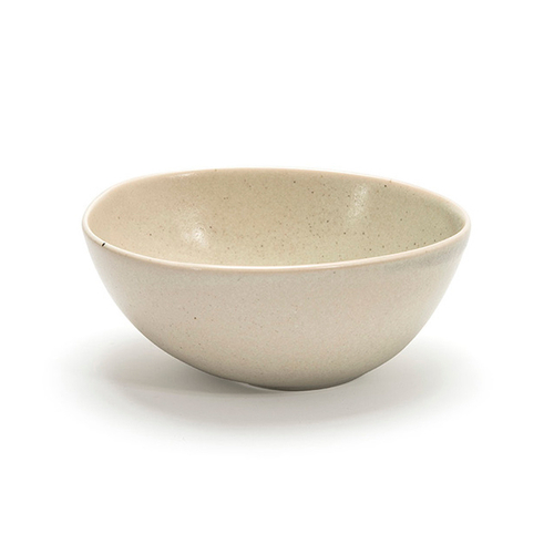 FOH DBO143MUP23 21 Oz. Mushroom Round Porcelain Kiln Bowl