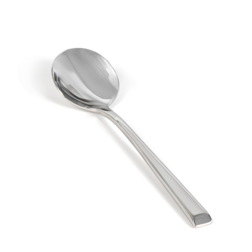 FOH FSS006MSS23 6.25" L Mirror Silver Stainless Steel Parker Soup Spoon