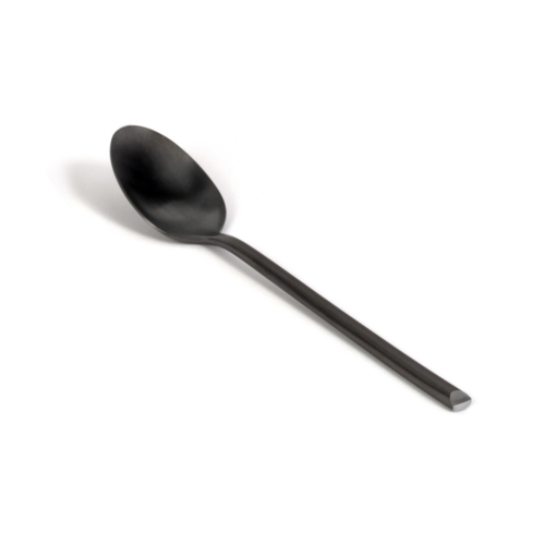 FOH FCS018BKS23 6" L Matte Black Stainless Steel Jasper Demitasse Spoon