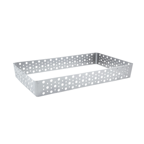 FOH BHO066BCI20 20" W x 12" D x 2.75" H Powder-Coated Iron Rectangular Buffet Building Blocks Dots Housing Only