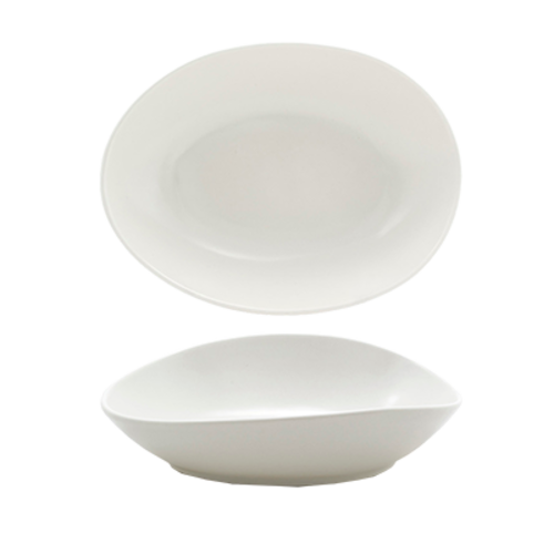 FOH DBO147BEP21 15 Oz. Scallop Oval Porcelain Tides Bowl