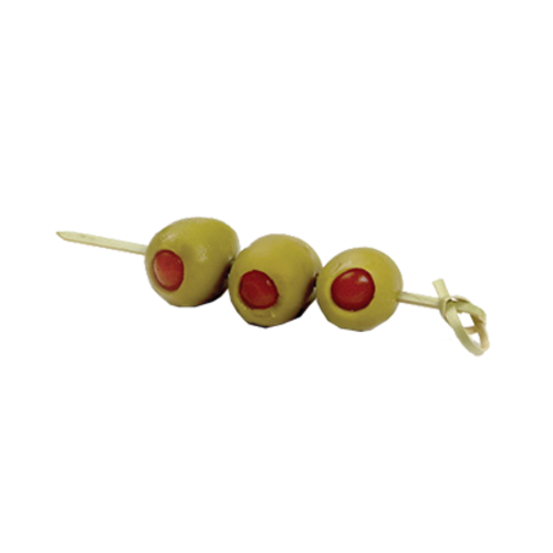 FOH AST001NAB83 4.5" Natural Bamboo Servewise Disposable Knotted Picks