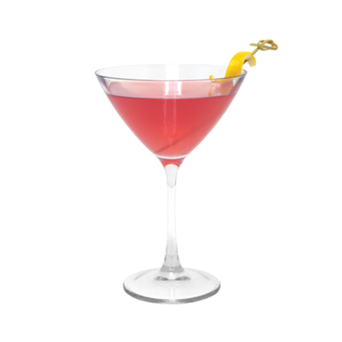 FOH AMA007CLT23 10 Oz. Clear Resin Round Drinkwise Martini Glass