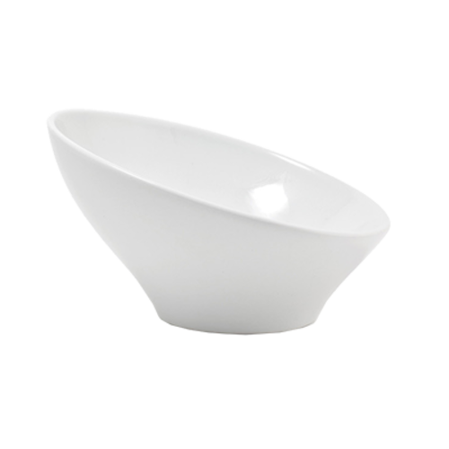 FOH DBO056WHP22 14 Oz. Slanted Porcelain Bowl
