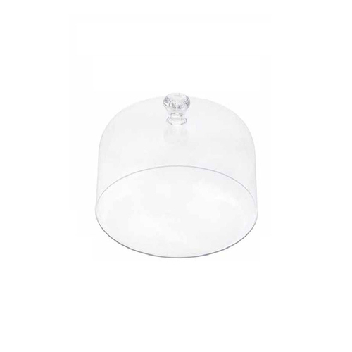 FOH DCV006CLT28 11" Dia. Clear Plastic Round Buffet Essentials Cloche with Handle