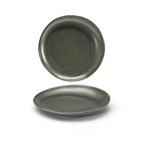 FOH DAP076DGP23 6" Dia. Porcelain Round Sage Kiln Plate