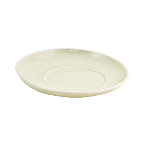 FOH DCS047BEP23 6" Dia." x 1" H Vanilla Bean Porcelain Round Glazed Finish Kiln Saucer