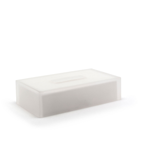 FOH RTB020FRR21 5.75" W White Composite Rectangle Tissue Cover