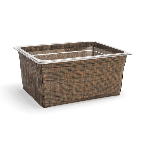 FOH BHO135COV21 12.5" W x 10" D x 5.75" H Mesh Copper Plastic Rectangular Deep 1/2 Size Metroweave Housing or Pan Set