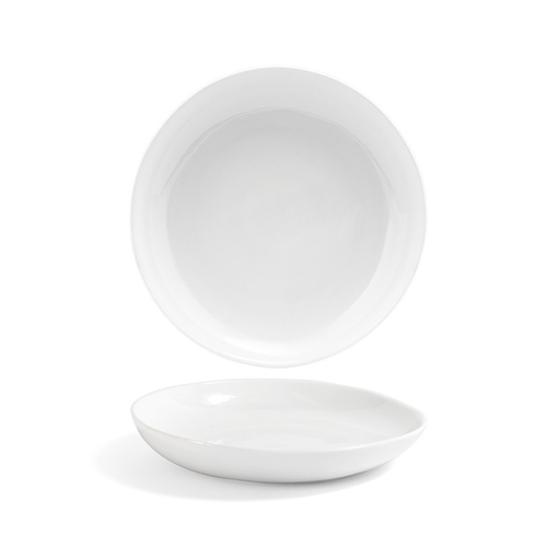 FOH DSP031WHP23 8" Dia. White Round Porcelain Kiln Plate