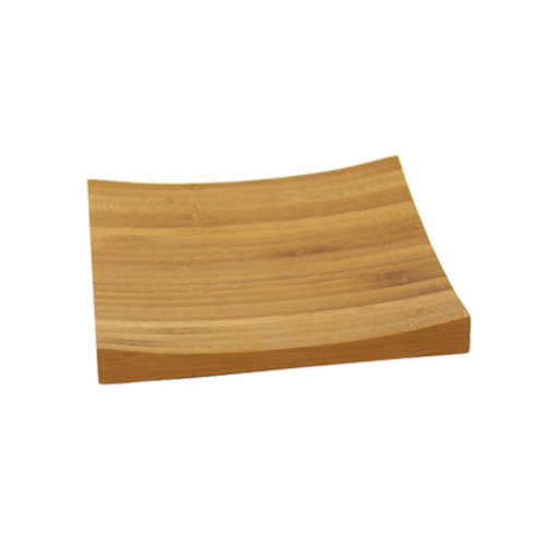FOH DAP049BBB23 6.25" W Square Bamboo Servewise Re-usable Plate