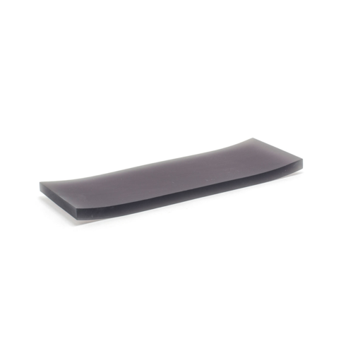 FOH RTR011GYR12 4" W Smoke Rectangular Composite Amenity Tray