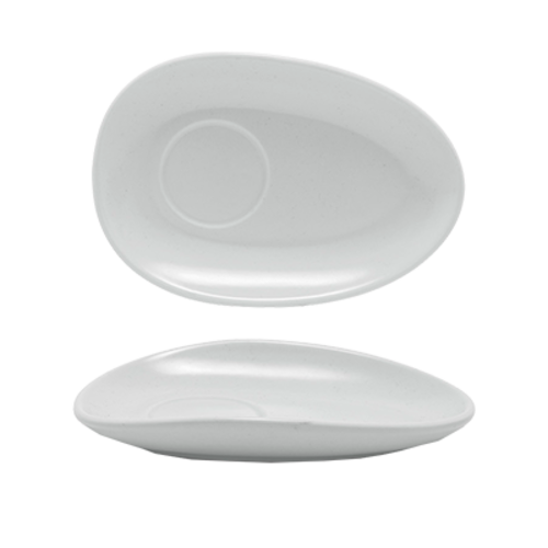 FOH DCS055WHP23 7" Dia. Superwhite Glaze Porcelain Round Tides Saucer