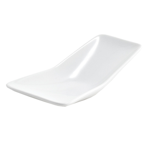 FOH FSP004WHP23 3 Oz. Porcelain Double Sided Tasting Spoon