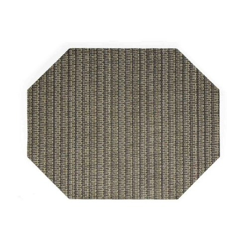 FOH XPM080ESV83 11" W Mocha Vinyl Rectangle Metroweave Placemat