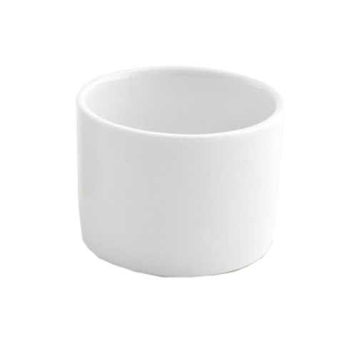 FOH ASC012WHP13 2 Oz. White Round Porcelain Canvas Cup and Ramekin