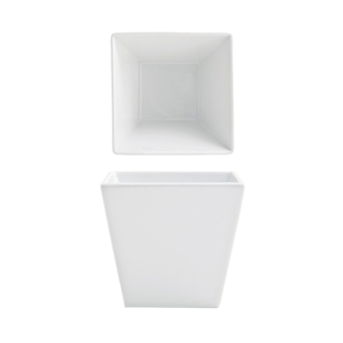 FOH DBO098WHP23 14 Oz. Square Porcelain Kyoto Bowl