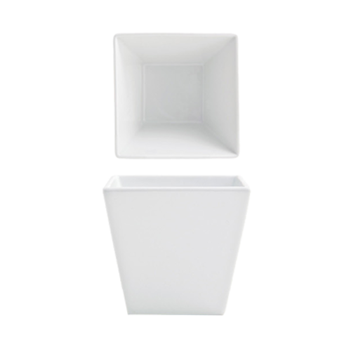 FOH DBO098WHP23 14 Oz. Square Porcelain Kyoto Bowl