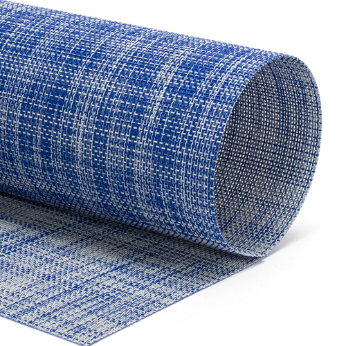 FOH XPM123BLV83 16" W Cobalt Vinyl Rectangle Metroweave Placemat