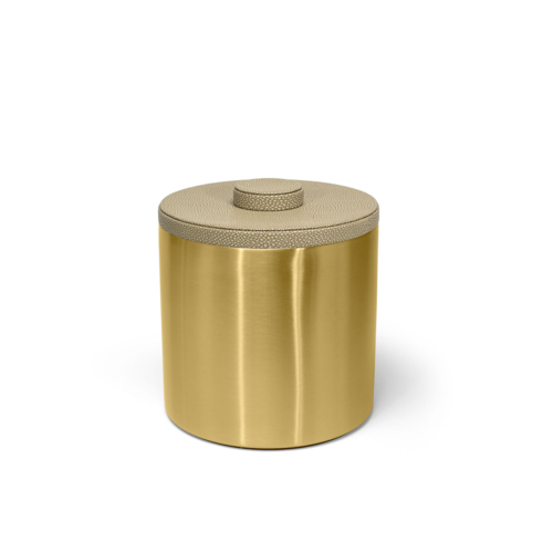 FOH RIB036GOS21 3 Qt. Gold Stainless Steel Round Ice Bucket with Lid