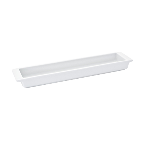 FOH SPT011WHP23 5 Oz. Porcelain Curved Edges Canvas Server