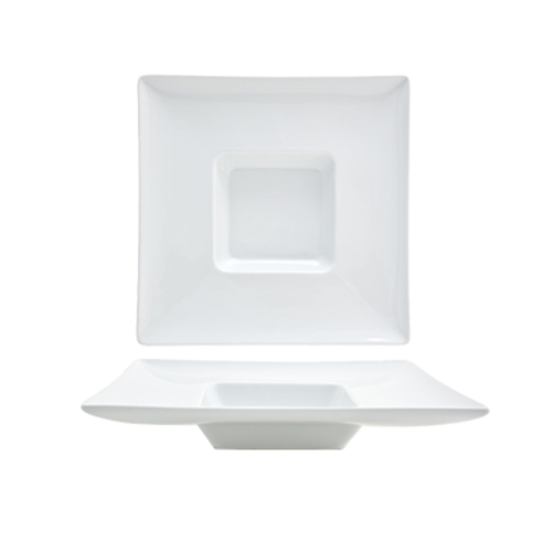 FOH DBO093WHP22 8 Oz. Square Porcelain Mod Bowl